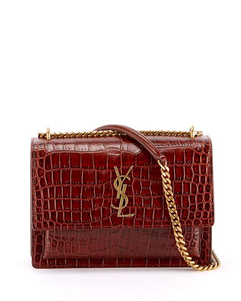 ysl bag medium sunset|ysl sunset bag crocodile.